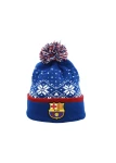  Czapka Zimowa FC Barcelona Dla Dorosłych Pompon Herb Śnieżynka Świąteczna