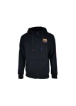 Bluza Męska z Kapturem XL FC Barcelona Czarna Herb Rozpinana Zamek Bawełna