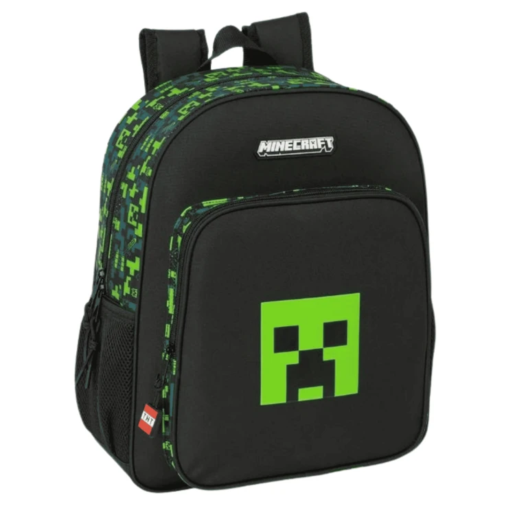 plecak minecraft zielony czarny tnt przód.png